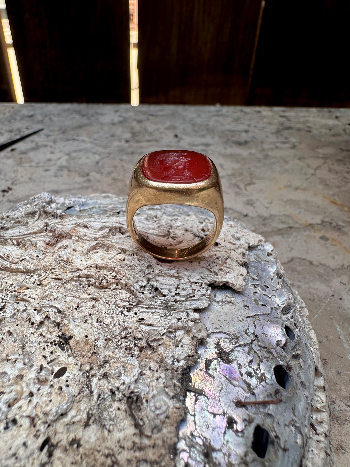 Orange Carnelian Ring