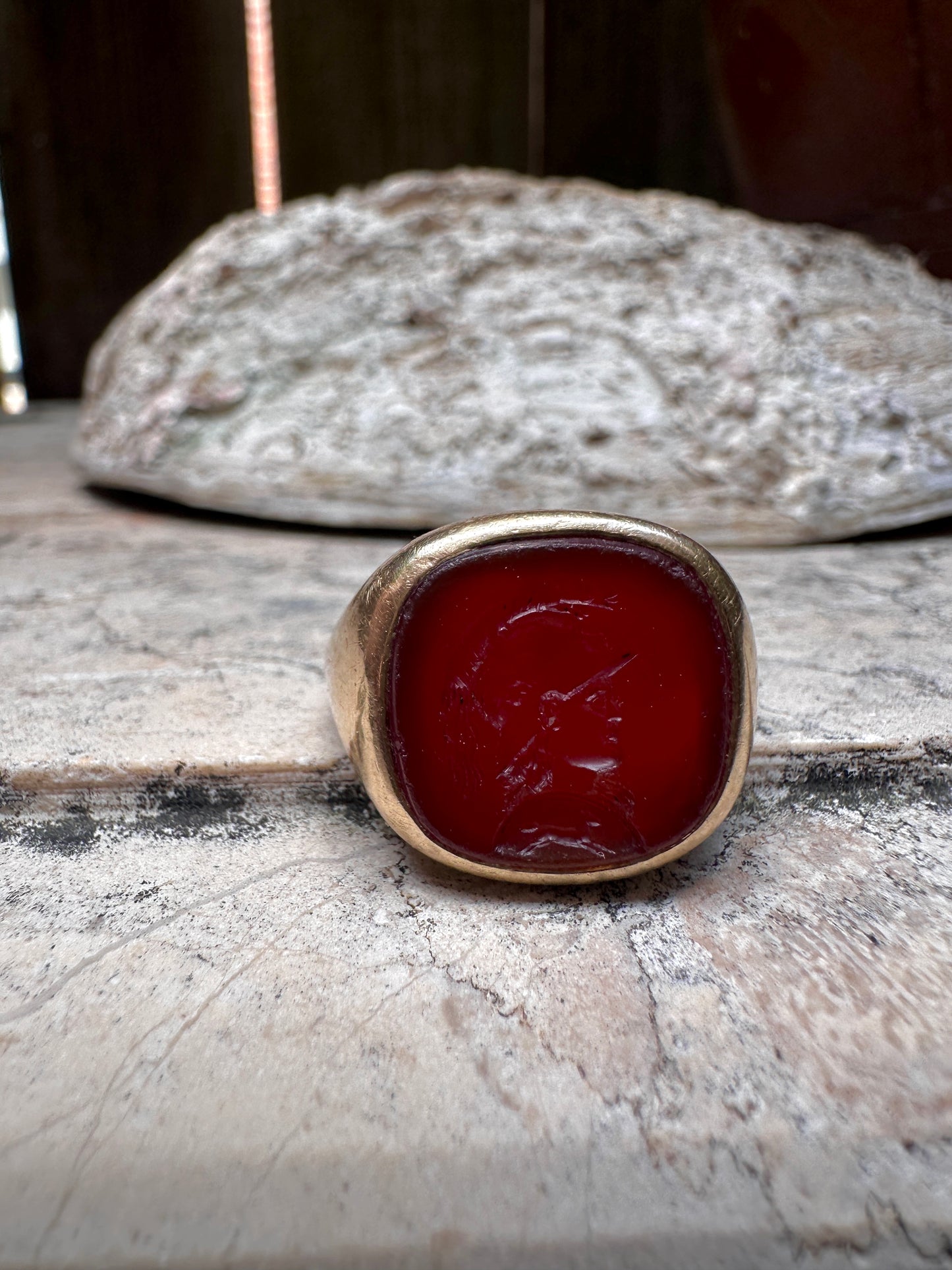 Orange Carnelian Ring