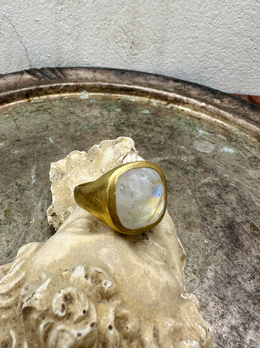 Rainbow Moonstone Ring