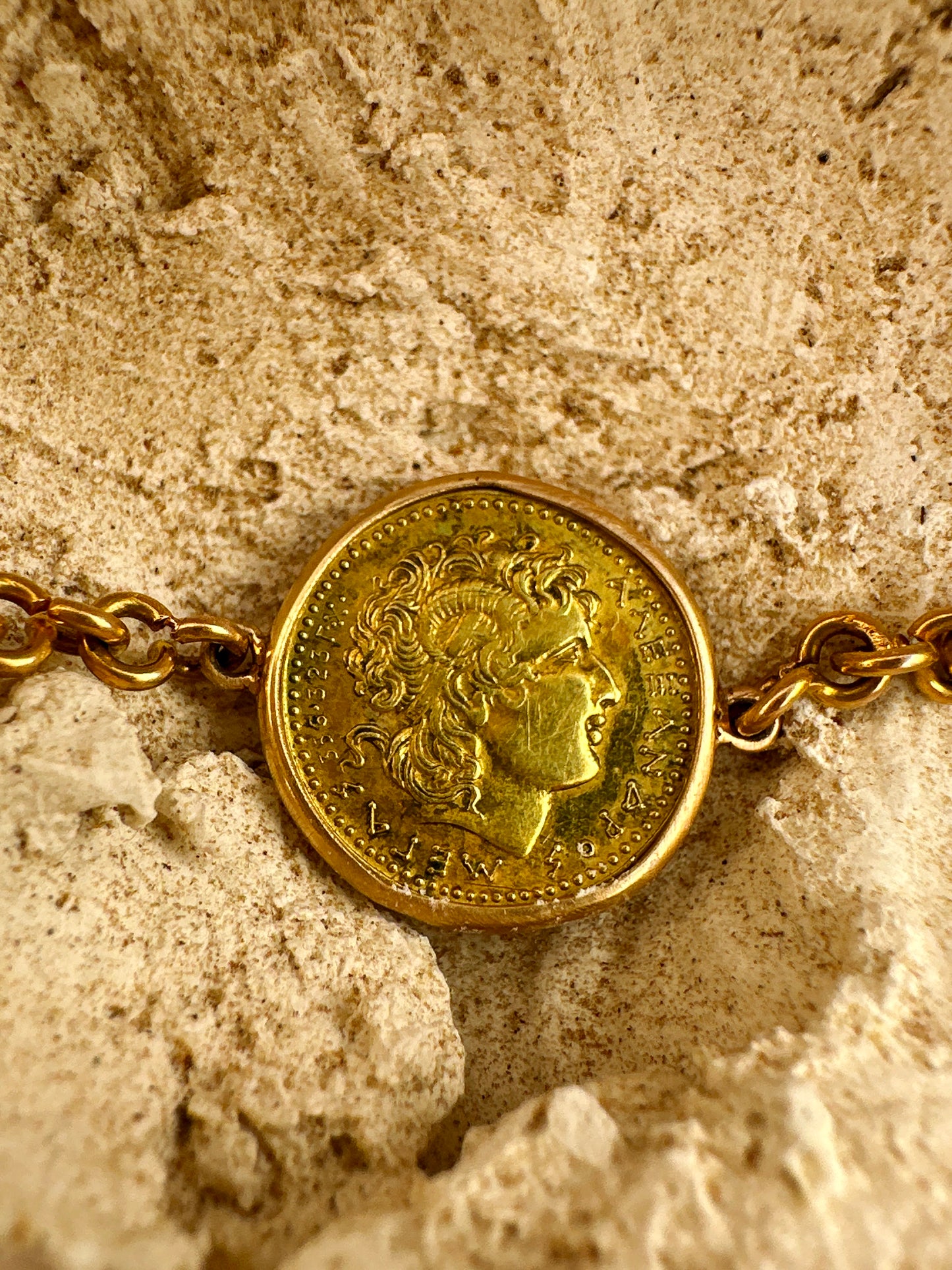 Poseidon and Alexander Coin Bracelet