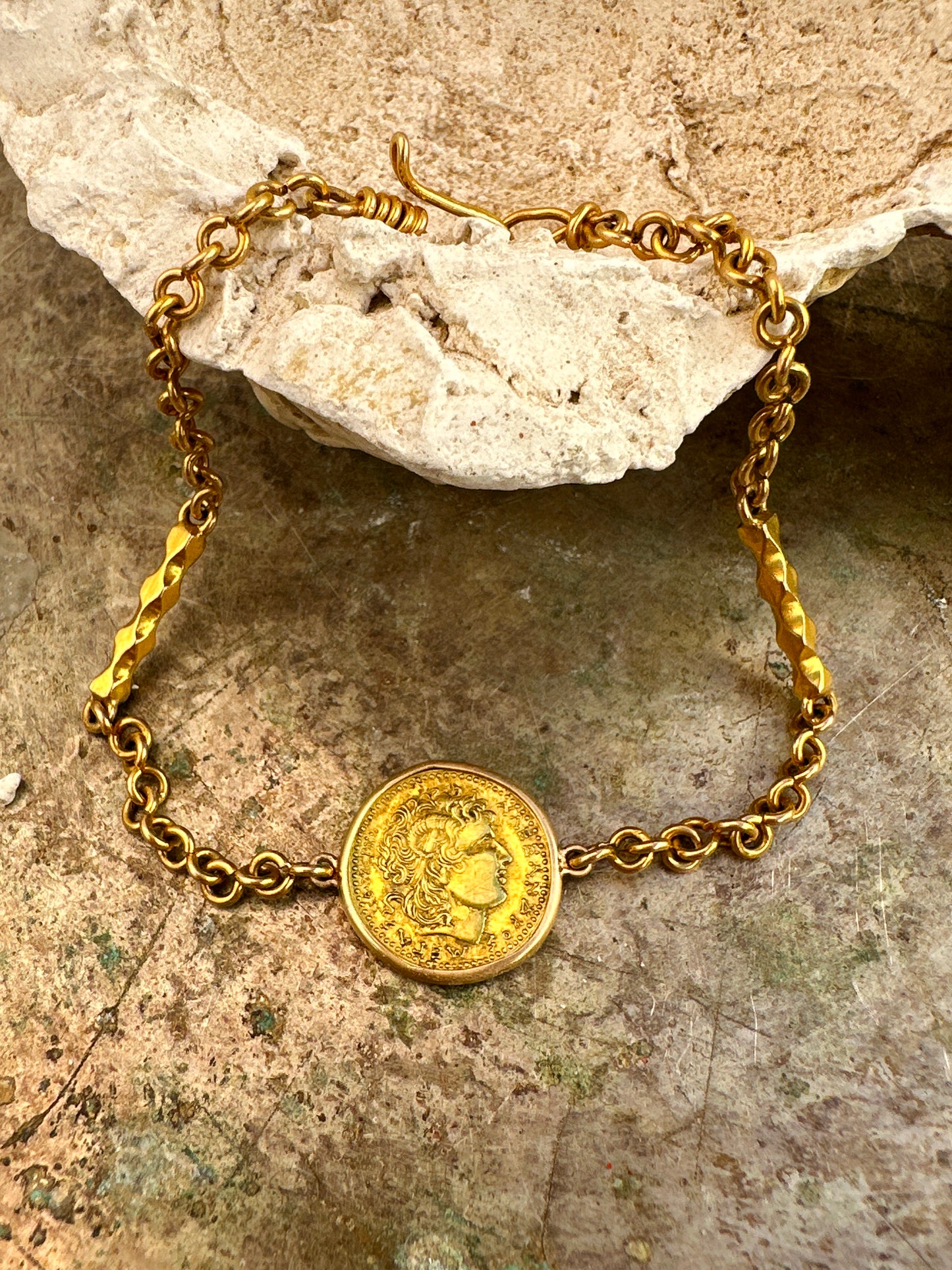 Poseidon and Alexander Coin Bracelet