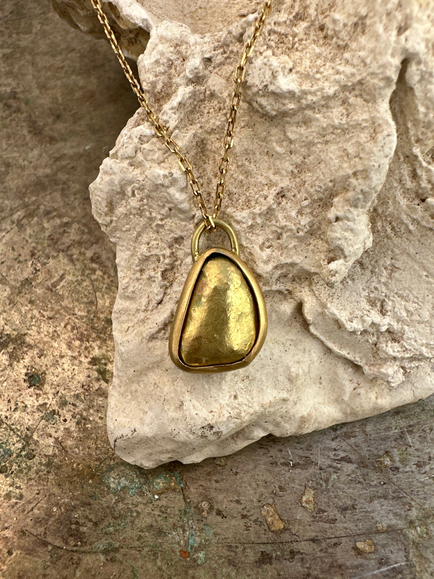 Raw Gold Nugget Pendant